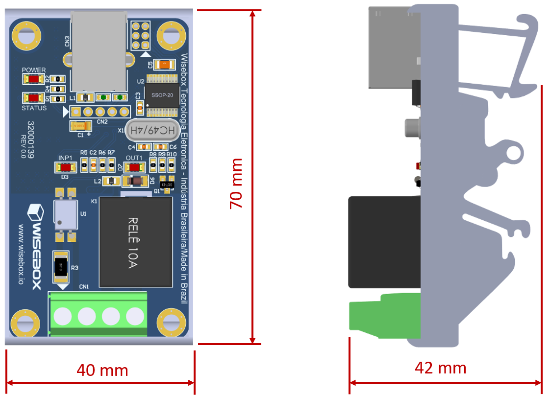 Dimensões do Wisebox SE-211